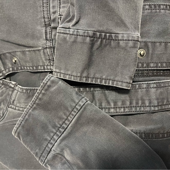 Lucky Brand Gray Button Utility Jacket with Mandarin Style Collar - Picture 4 of 4